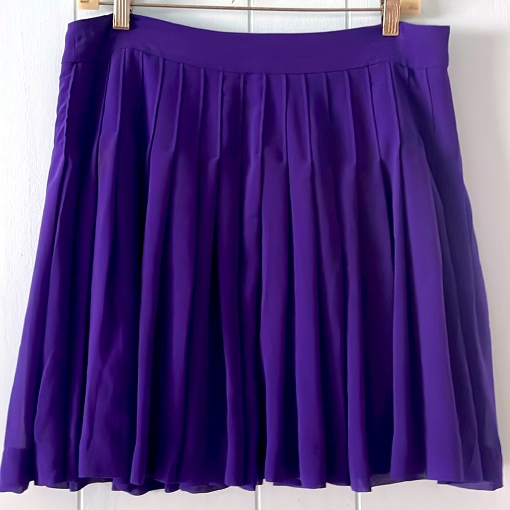 Gap purple chiffon pleated skirt